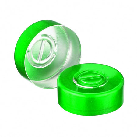 WHEATON® Unlined Aluminum Seal, 20mm, Green, Center Disc Tear-Out