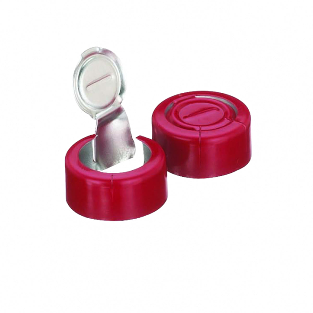 WHEATON® Unlined Aluminum Seal, 13mm, Red, Tear-Off