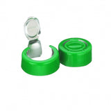 WHEATON® Unlined Aluminum Seal, 13mm, Green, Tear-Off