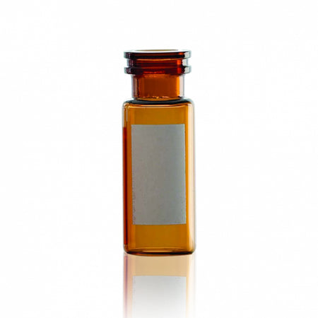 WHEATON® E-Z VIAL® With Snap Ring 12 x 32mm, Amber With Writing Patch