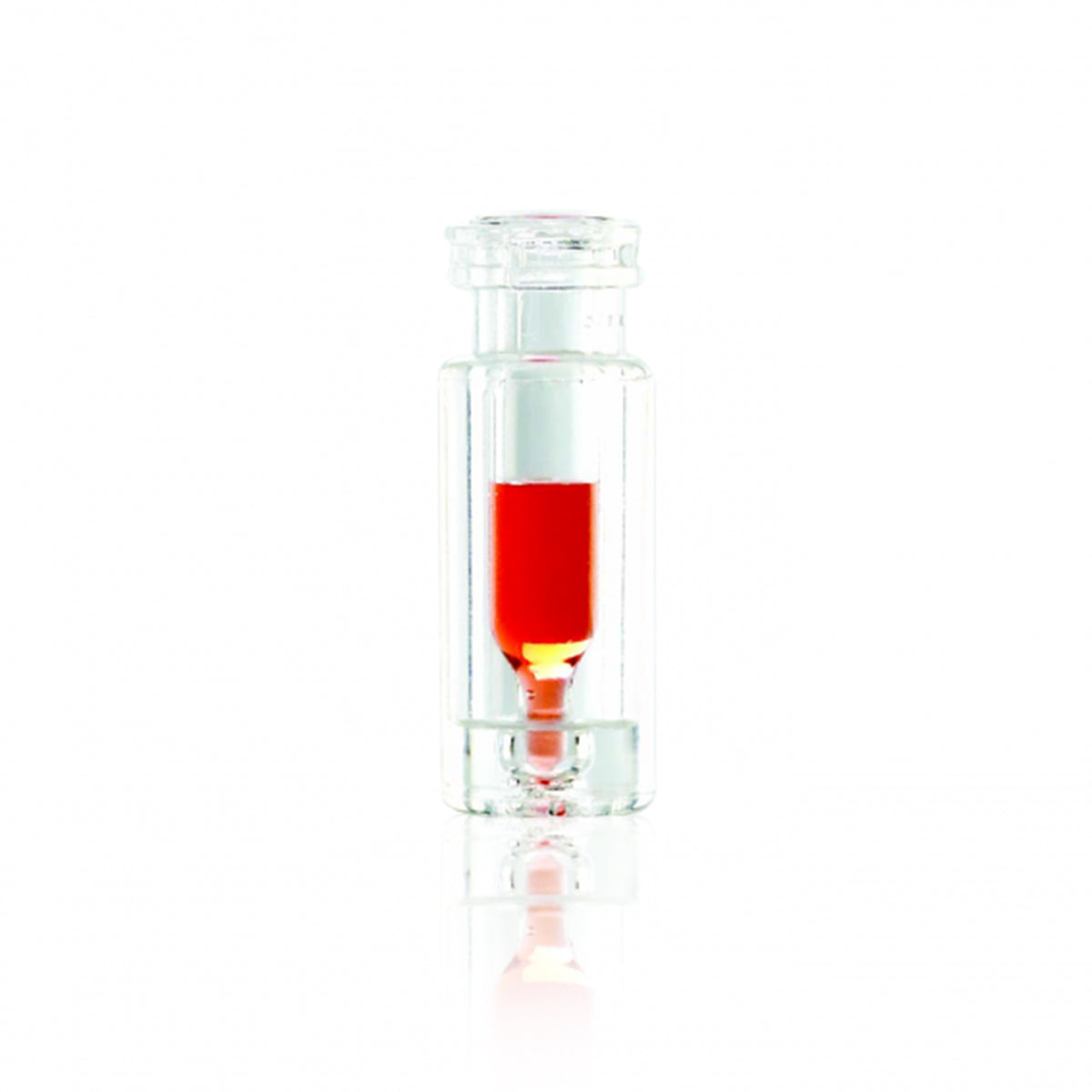WHEATON® 12 x 32mm Plastic Vial With 0.1mL Insert, Clear Crimp Top