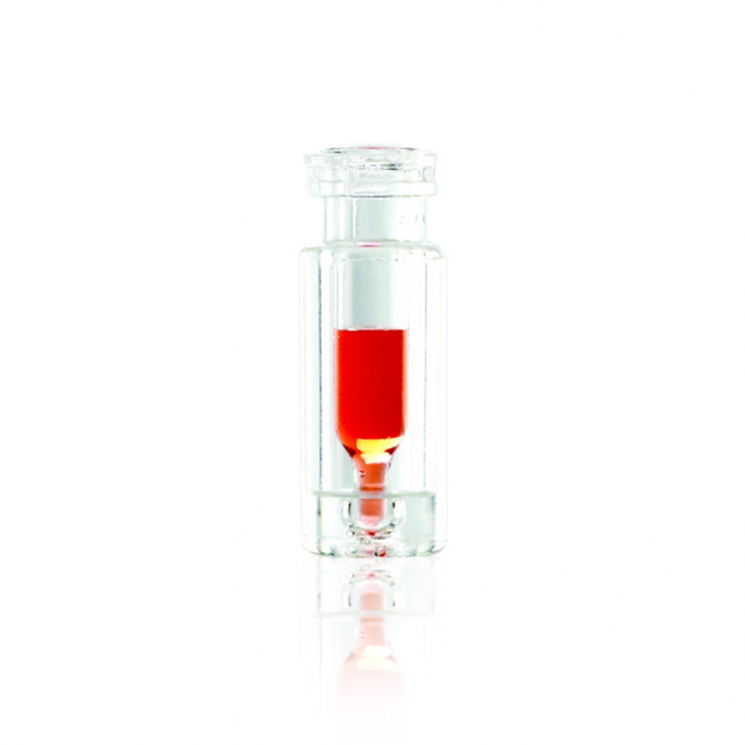 WHEATON® 12 x 32mm Plastic Vial With 0.1mL Insert, Clear Crimp Top