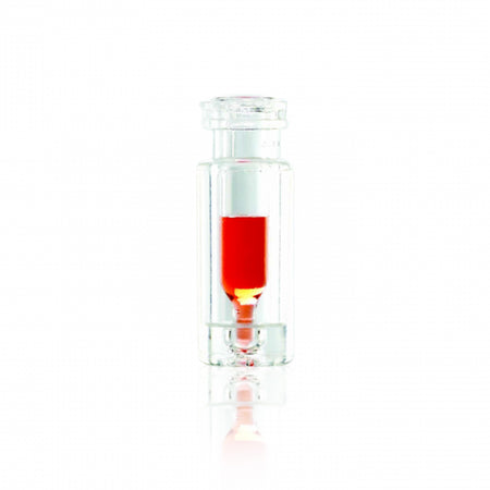 WHEATON® 12 x 32mm Plastic Vial With 0.1mL Insert, Clear Crimp Top