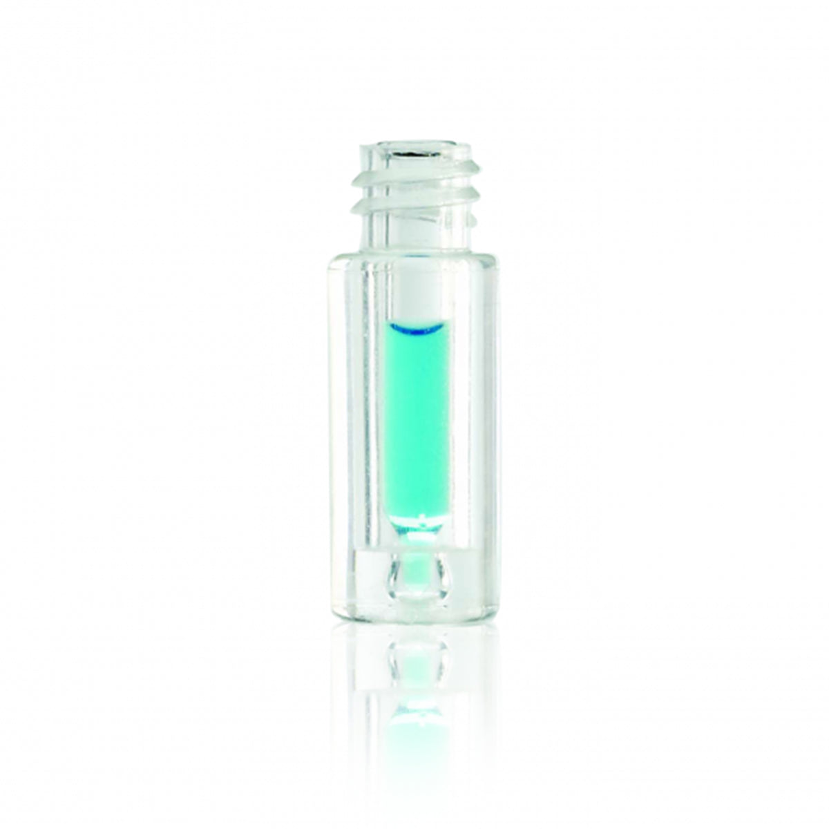 WHEATON® 12 x 32mm Plastic Vial With 0.1mL Insert, Clear Vial, Clear Screw Thread