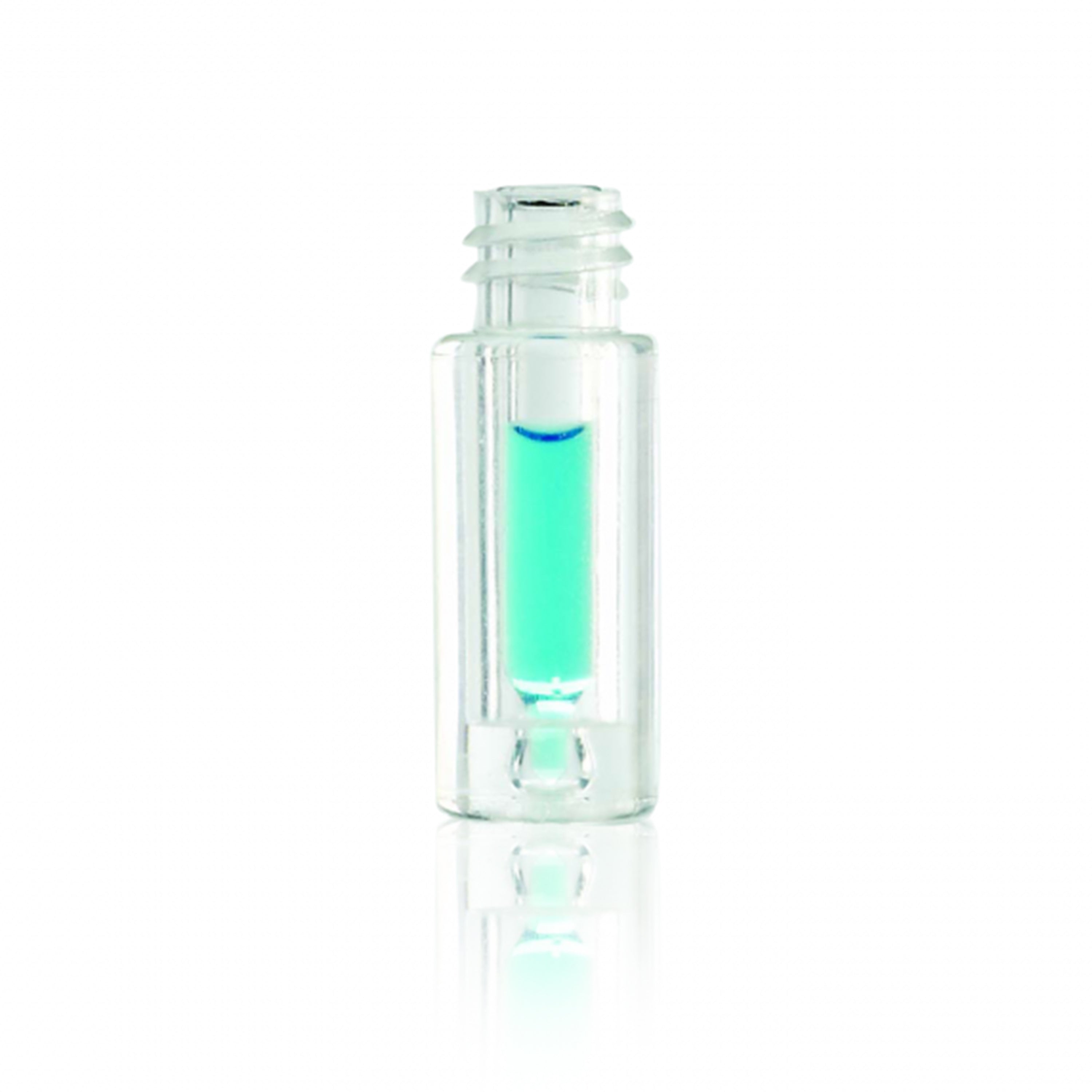 WHEATON® 12 x 32mm Plastic Vial With 0.1mL Insert, Clear Vial, Clear Screw Thread