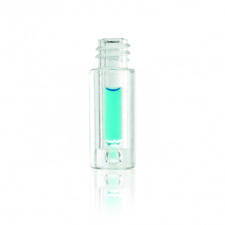 WHEATON® 12 x 32mm Plastic Vial With 0.1mL Insert, Clear Vial, Clear Screw Thread