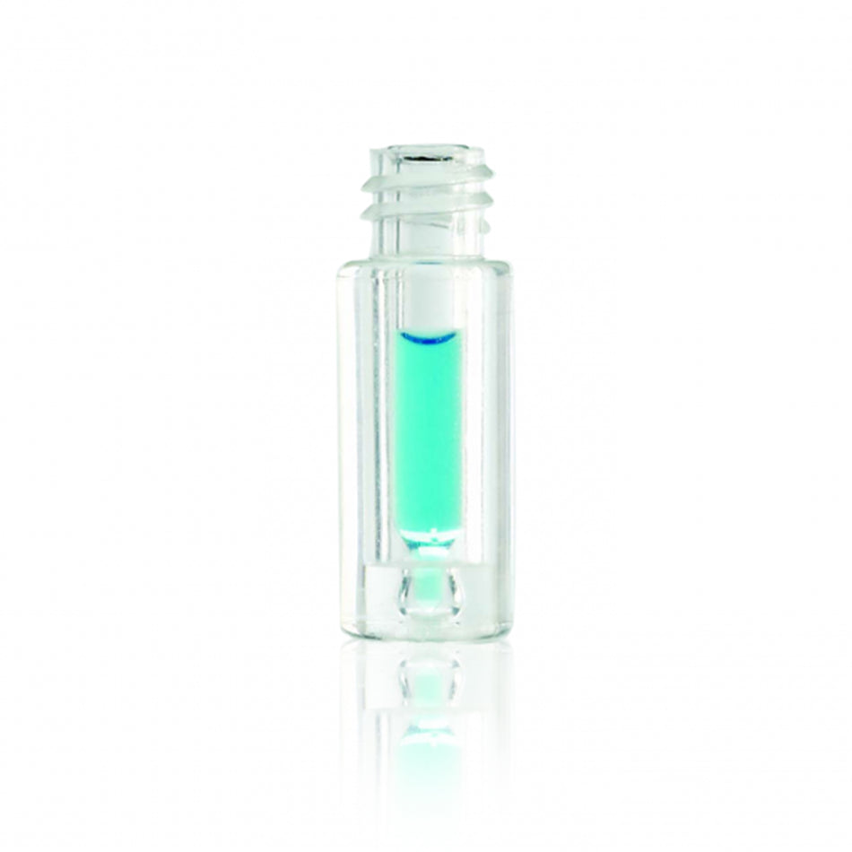 WHEATON® 12 x 32mm Plastic Vial With 0.1mL Insert, Clear Vial, Clear Screw Thread