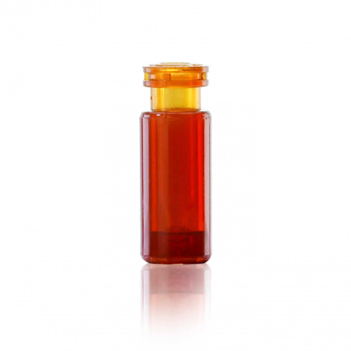 WHEATON® 12 x 32mm Plastic Vial With 0.1mL Insert, Amber Crimp Top