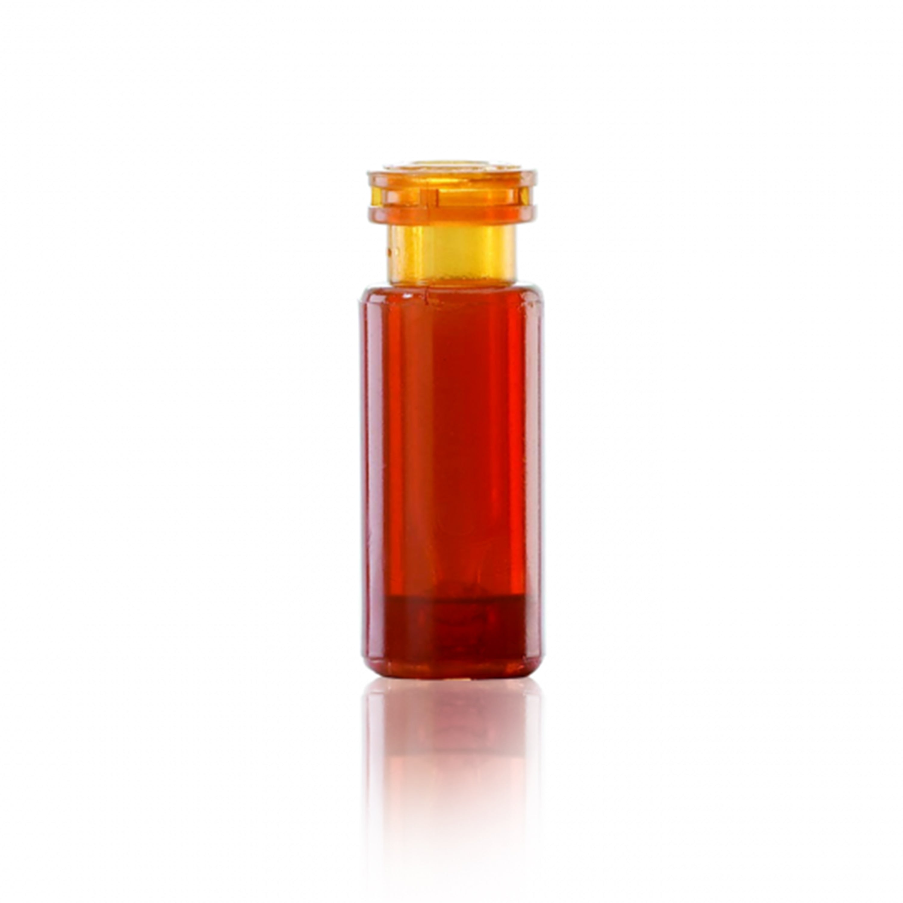 WHEATON® 12 x 32mm Plastic Vial With 0.1mL Insert, Amber Crimp Top