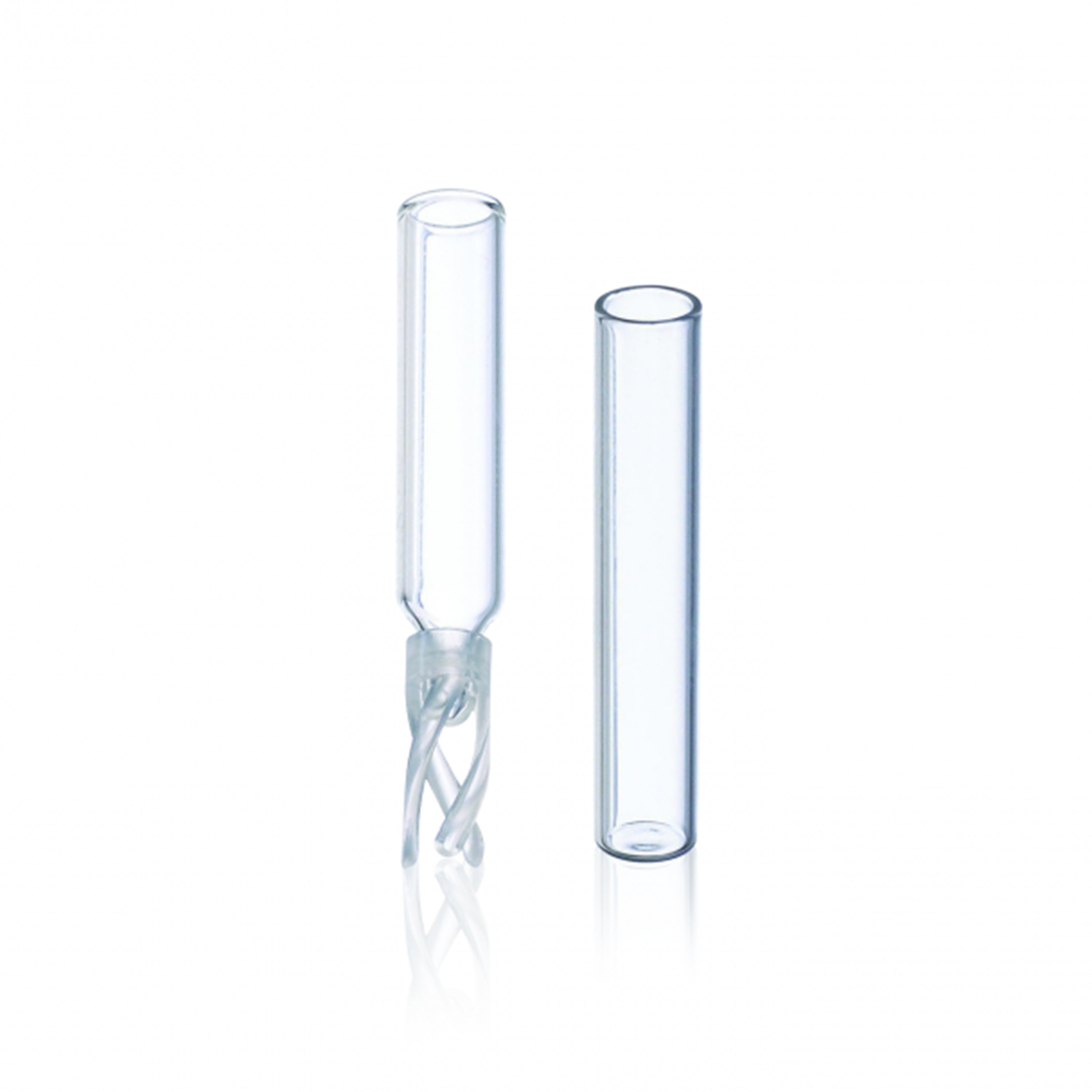 WHEATON® ABC VIALS™ 12 x 32, Limited Volume Inserts, Glass Insert With Top Spring