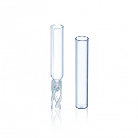 WHEATON® ABC VIALS™ 12 x 32, Limited Volume Inserts, Glass Insert With Top Spring
