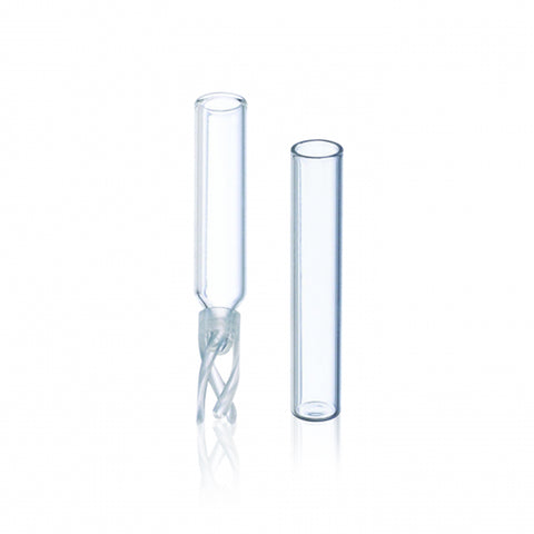 WHEATON® ABC VIALS™ 12 x 32, Limited Volume Inserts, Glass Insert With Top Spring