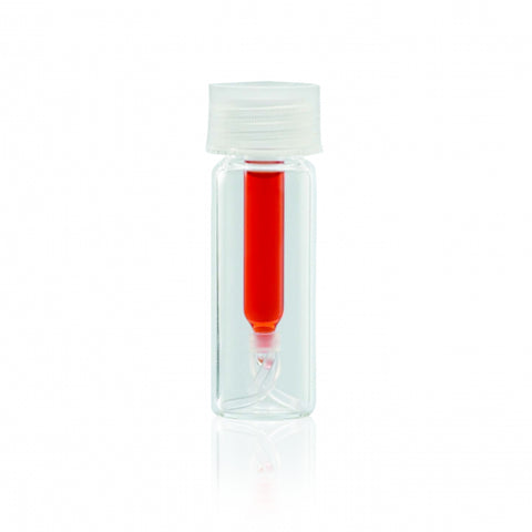 WHEATON® Screw Top Vial 15 x 45mm, Limited Volume Glass Insert With Bottom Spring