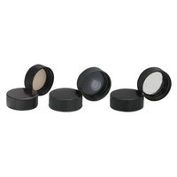 WHEATON® Black Phenolic Screw Cap, PE Cone Liner, 28-400, Case of 144