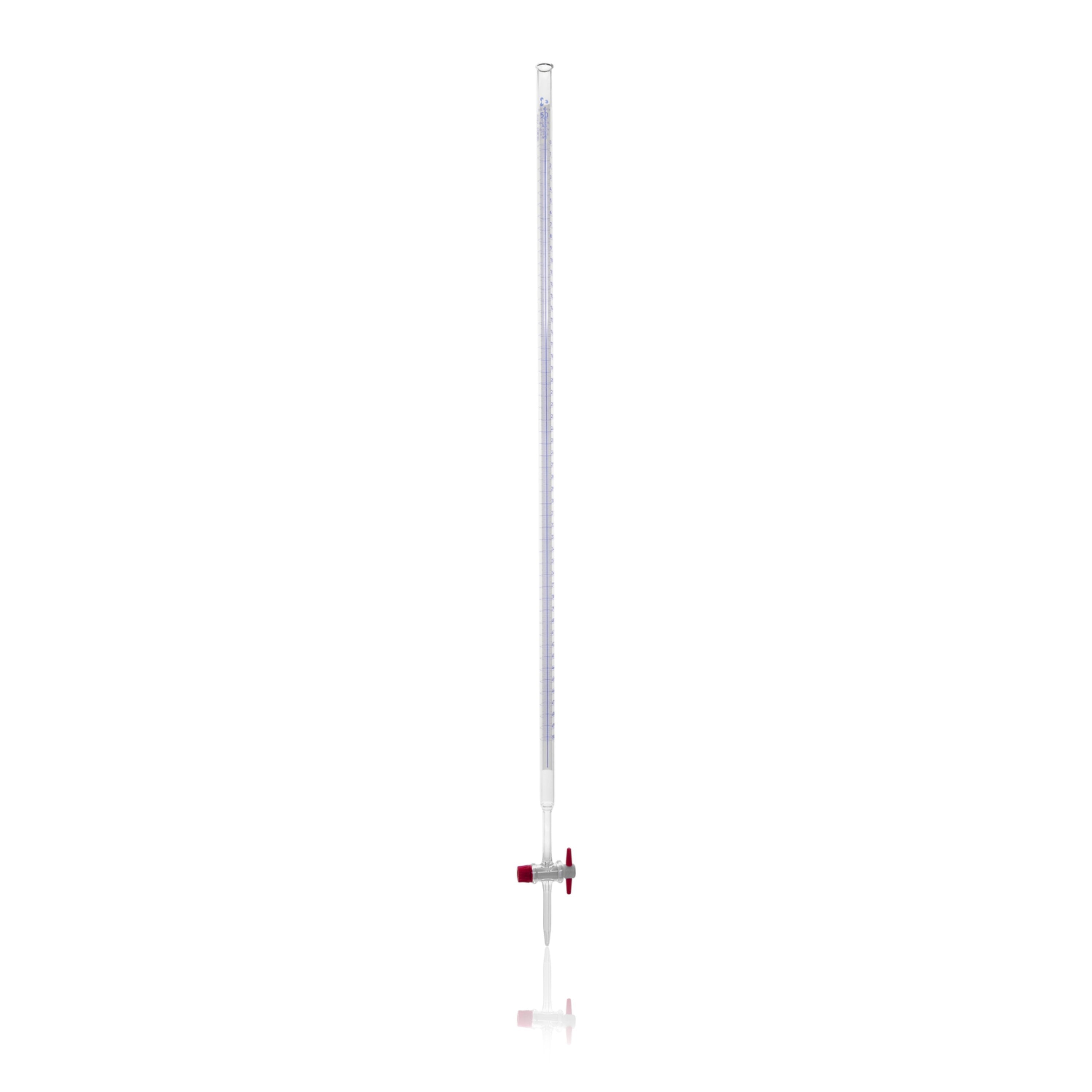DURAN® Burette, Class AS, with Schellbach Stripe and PTFE Key, 50 mL - Bio Lab Consumables - DWK Life Sciences - MSE Supplies