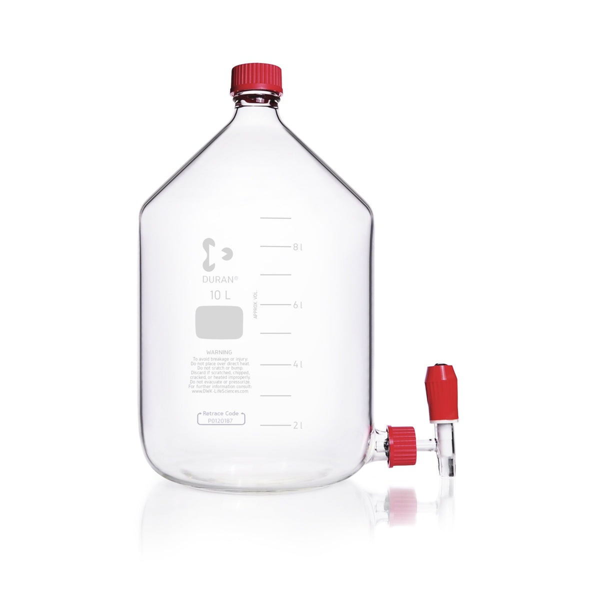 DURAN® Aspirator Bottle, with GL 45 Thread Neck and GL 32 Thread Socket Side Arm - Bio Lab Consumables - DWK Life Sciences - MSE Supplies