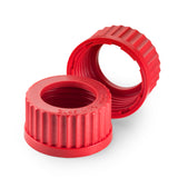 DURAN® Open Topped Screw Cap, with Central Aperture, PBT, Red - Bio Lab Consumables - DWK Life Sciences - MSE Supplies