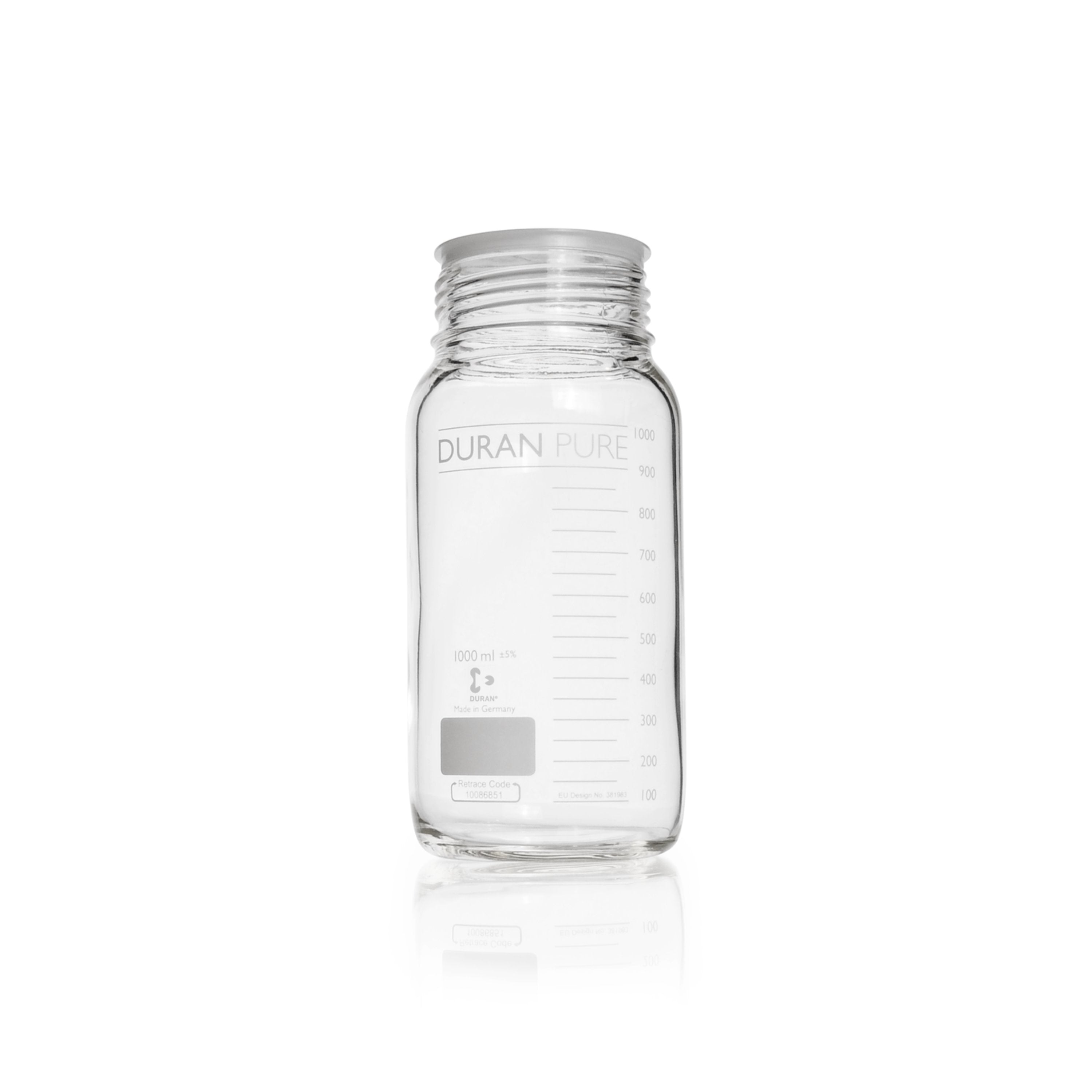 DURAN® PURE GLS 80® Bottle, Wide Mouth, Clear - Bio Lab Consumables - DWK Life Sciences - MSE Supplies