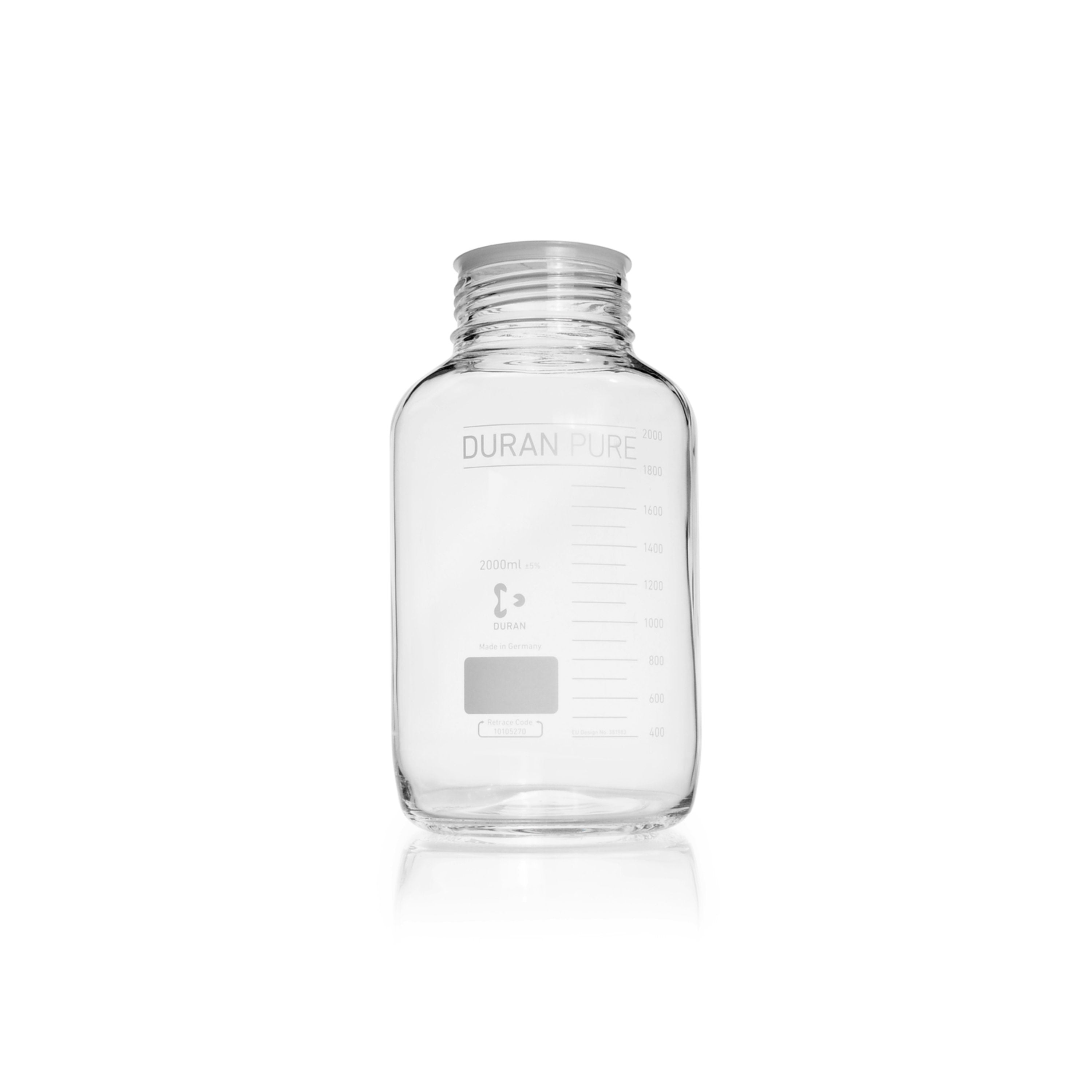 DURAN® PURE GLS 80® Bottle, Wide Mouth, Clear - Bio Lab Consumables - DWK Life Sciences - MSE Supplies