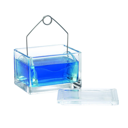 WHEATON® 10-20 Slide Unit Staining Dish with Rack and Handle, Set with 20 slides - Bio Lab Consumables - DWK Life Sciences - MSE Supplies