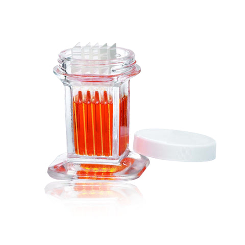 WHEATON® 5-10 Slide Unit Coplin Staining Jar 55mL with PP Screw Cap - Bio Lab Consumables - DWK Life Sciences - MSE Supplies