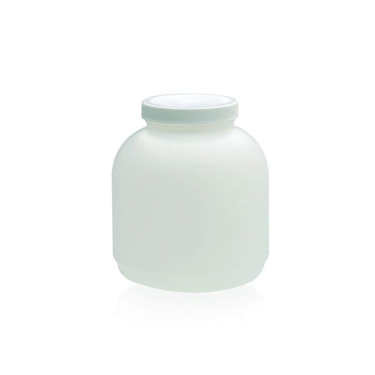WHEATON® HDPE Wide Mouth Round Bottle, PP cap with foamed PE liner, 2000 mL