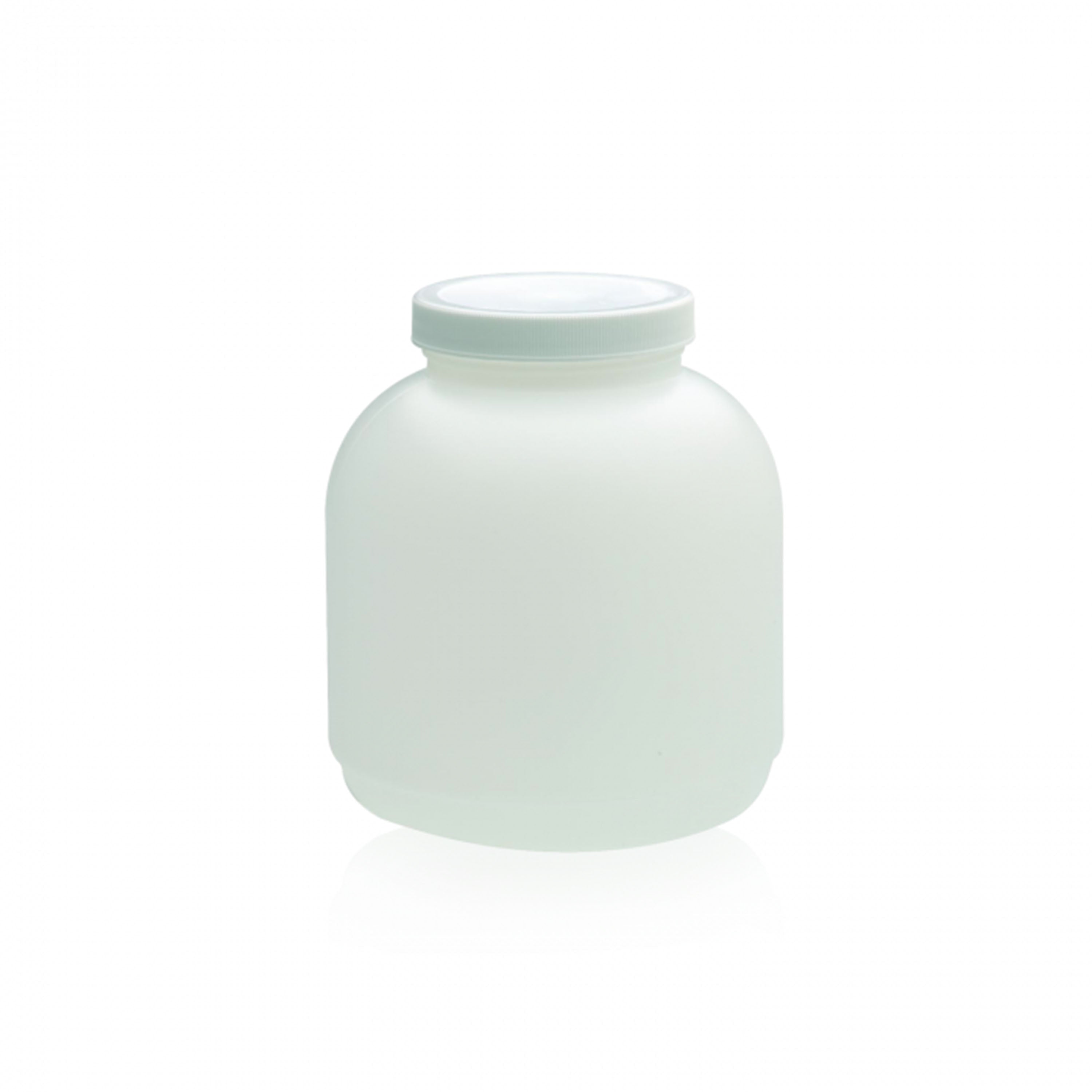 WHEATON® HDPE Wide Mouth Round Bottle, PP cap with foamed PE liner, 2000 mL