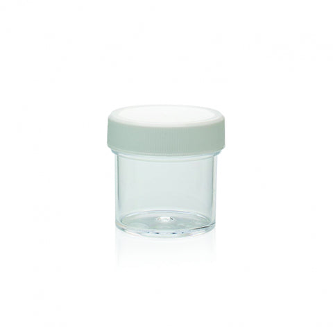WHEATON® Clear Polystyrene Jar, PP cap with foamed PE liner, 30 mL