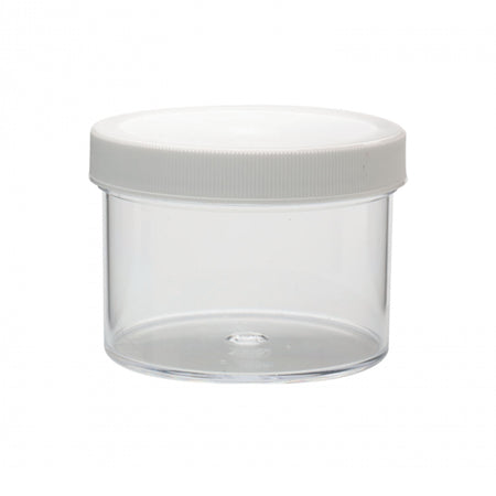WHEATON® Clear Polystyrene Jar, PP cap with foamed PE liner, 250 mL