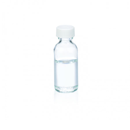 WHEATON® Boston Round Bottle, 1oz, clear, white Polypropylene, Poly-Vinyl