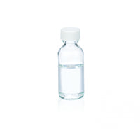 WHEATON® Boston Round Bottle, 1oz, clear, white Polypropylene, Poly-Vinyl