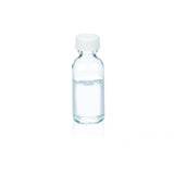 WHEATON® Boston Round Bottle, 1oz, clear, white Polypropylene, Poly-Vinyl