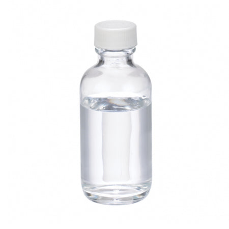 Wheaton® W216801 60mL Clear Boston Round Glass Sample Bottle with White PP Screw Cap with PVC Liner