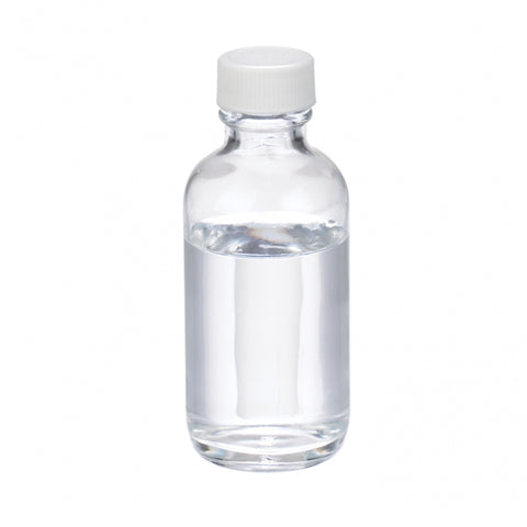 Wheaton® W216801 60mL Clear Boston Round Glass Sample Bottle with White PP Screw Cap with PVC Liner