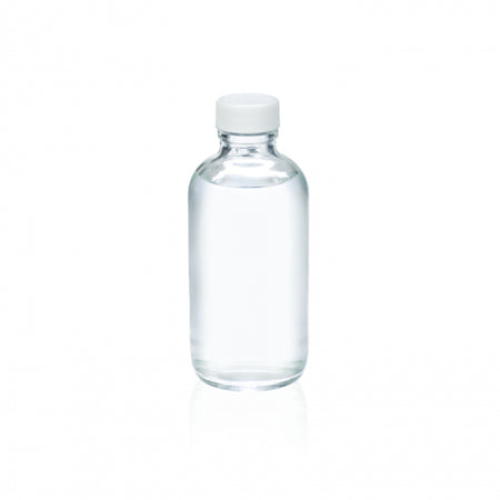 WHEATON® Boston Round Bottle, 4oz, clear, white Polypropylene, Poly-Vinyl