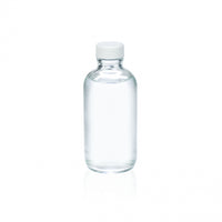 WHEATON® Boston Round Bottle, 4oz, clear, white Polypropylene, Poly-Vinyl