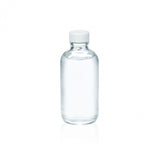 WHEATON® Boston Round Bottle, 4oz, clear, white Polypropylene, Poly-Vinyl