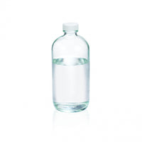 WHEATON® Boston Round Bottle, 16oz, clear, white Polypropylene, Poly-Vinyl