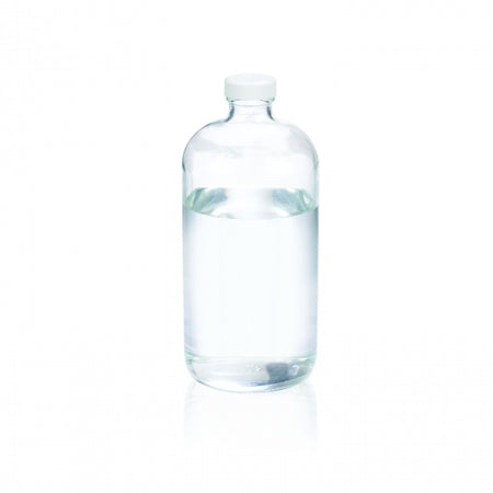 WHEATON® Boston Round Bottle, 32oz, clear, white Polypropylene, Poly-Vinyl