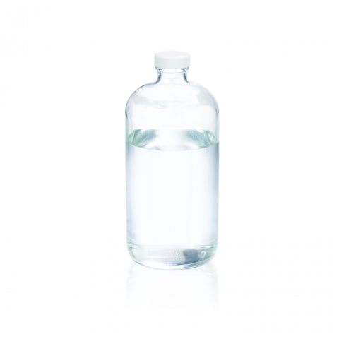 WHEATON® Boston Round Bottle, 32oz, clear, white Polypropylene, Poly-Vinyl