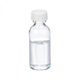 WHEATON® Boston Round Bottle, 1oz, clear, white Polypropylene, PTFE faced foamed Polyethylene