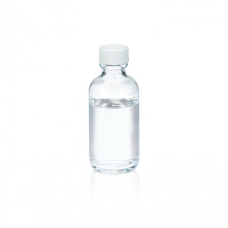 WHEATON® Boston Round Bottle, 2oz, clear, white Polypropylene, PTFE faced foamed Polyethylene