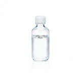 WHEATON® Boston Round Bottle, 2oz, clear, white Polypropylene, PTFE faced foamed Polyethylene
