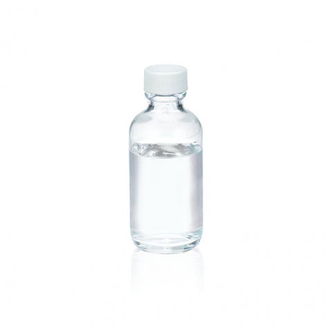 WHEATON® Boston Round Bottle, 2oz, clear, white Polypropylene, PTFE faced foamed Polyethylene
