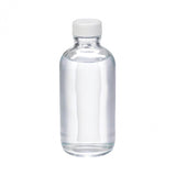 WHEATON® Boston Round Bottle, 4oz, clear, white Polypropylene, PTFE faced foamed Polyethylene