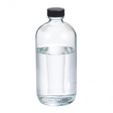 WHEATON® Boston Round Bottle, 16oz, clear, black Phenolic, PE cone