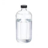 WHEATON® Boston Round Bottle, 32oz, clear, black Phenolic, rubber