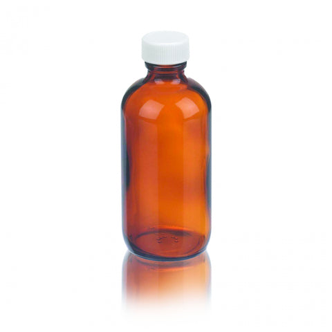 WHEATON® Boston Round Bottle, Amber, 4oz