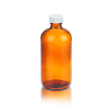 WHEATON® Boston Round Bottle, Amber, 8oz