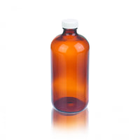 WHEATON® Boston Round Bottle, Amber, 16oz